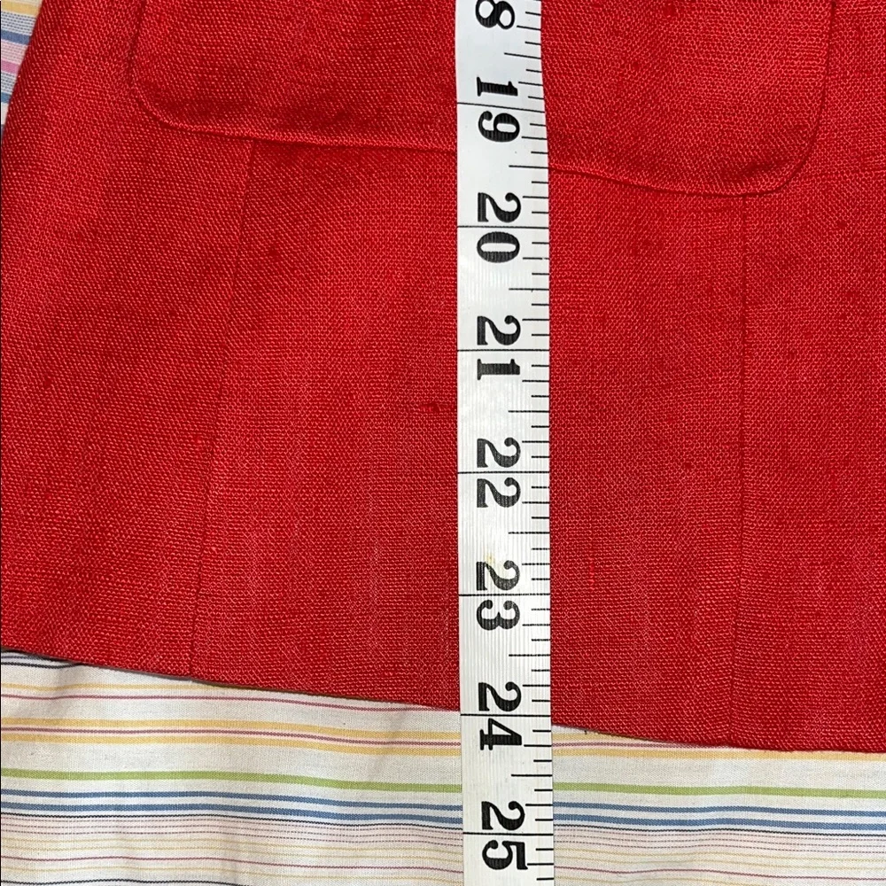 Elegant Red Women's Linen‎ Blazer 10 EUC